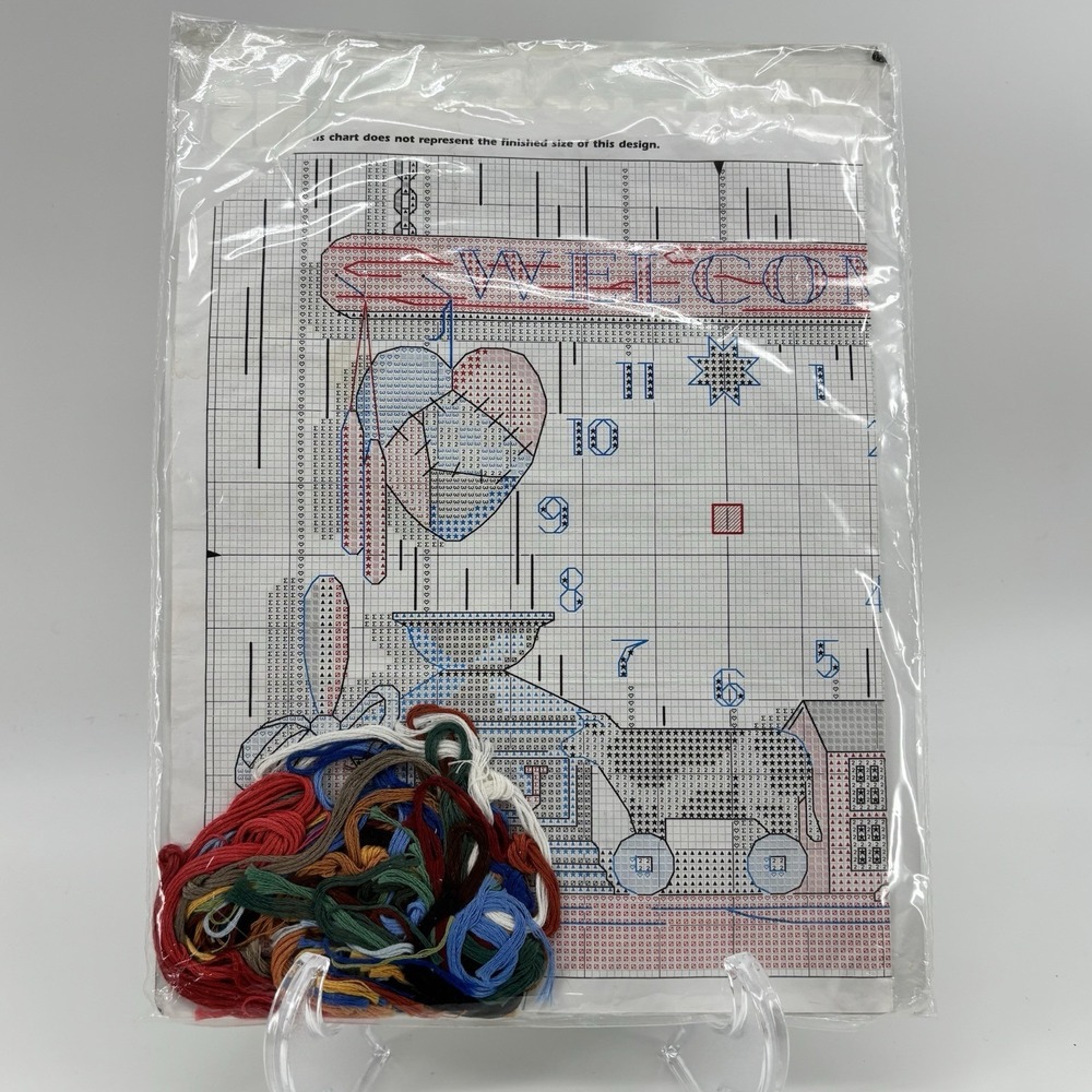 Dimensions "Welcome Clock" Counted Cross Stitch Kit 1997 - Picture 2 of 2